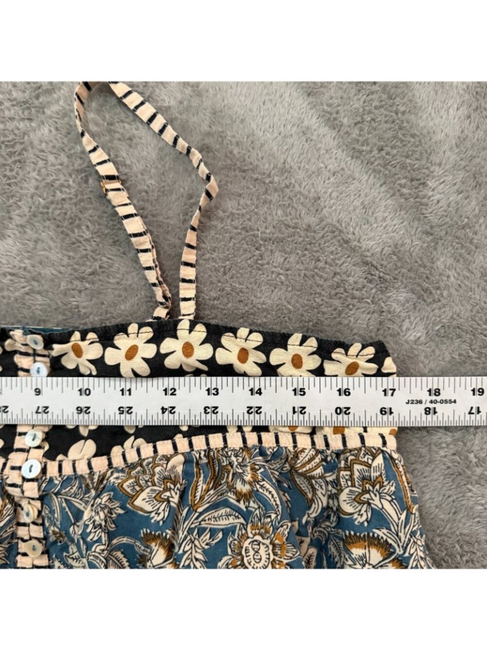 Natural Life Floral 100% Cotton Maxi Dress MEDIUM Boho Peasant - Picture 6 of 6